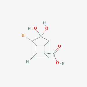 1-Bromo-9,9-dihydroxypentacyclo[4.3.0.02,5.03,8.04,7]nonane-4-carboxylic acid