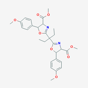Methyl 2-{1-ethyl-1-[4-(methoxycarbonyl)-5-(4-methoxyphenyl)-4,5-dihydro-1,3-oxazol-2-yl]propyl}-5-(4-methoxyphenyl)-4,5-dihydro-1,3-oxazole-4-carboxylate