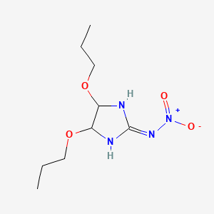 molecular formula C9H18N4O4 B3718006 N-nitro-4,5-dipropoxyimidazolidin-2-imine 