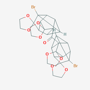 molecular formula C29H28Br2O9 B371801 di(9'-bromo-dispiro{1,3-dioxolane-2,6'-pentacyclo[5.3.0.0~2,5~.0~3,9~.0~4,8~]decane-10',2''-[1,3]-dioxolane}-5'-yl)methanone 