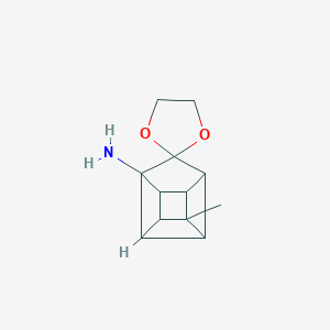 4-Methylspiro(pentacyclo[4.3.0.0~2,5~.0~3,8~.0~4,7~]nonane-9,2'-[1,3]-dioxolane)-1-ylamine