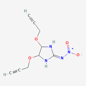 molecular formula C9H10N4O4 B3718072 N-Nitro-4,5-bis(prop-2-YN-1-yloxy)imidazolidin-2-imine 