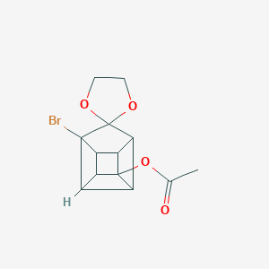 1-Bromospiro(pentacyclo[4.3.0.0~2,5~.0~3,8~.0~4,7~]nonane-9,2'-[1,3]-dioxolane)-4-yl acetate
