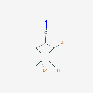 1,4-Dibromopentacyclo[4.3.0.0~2,5~.0~3,8~.0~4,7~]nonane-9-carbonitrile
