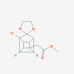 Methyl (1-bromospiro{pentacyclo[4.3.0.0~2,5~.0~3,8~.0~4,7~]nonane-9,2'-[1,3]-dioxolane}-4-yl)acetate