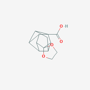 Spiro(pentacyclo[5.3.0.0~2,5~.0~3,9~.0~4,8~]decane-10,2'-[1,3]-dioxolane)-2-carboxylic acid