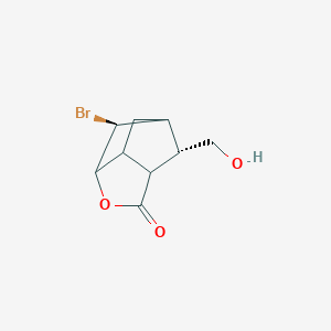 2-Bromo-9-(hydroxymethyl)-4-oxatricyclo[4.2.1.0~3,7~]nonan-5-one