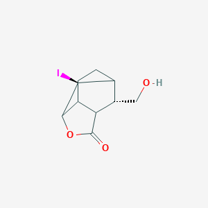 10-(Hydroxymethyl)-2-iodo-4-oxatricyclo[4.3.1.0~3,7~]decan-5-one