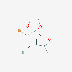 1-(1-Bromospiro{pentacyclo[4.3.0.0~2,5~.0~3,8~.0~4,7~]nonane-9,2'-[1,3]-dioxolane}-4-yl)ethanone