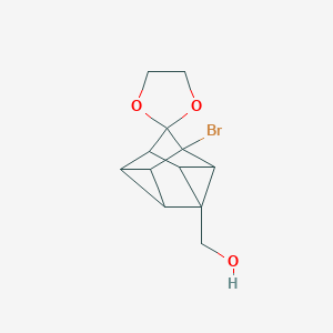 (1-Bromospiro{pentacyclo[4.3.0.0~2,4~.0~3,8~.0~5,7~]nonane-9,2'-[1,3]-dioxolane}-4-yl)methanol