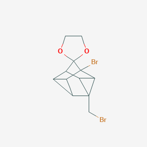 1-Bromo-4-(bromomethyl)spiro(pentacyclo[4.3.0.0~2,4~.0~3,8~.0~5,7~]nonane-9,2'-[1,3]-dioxolane)