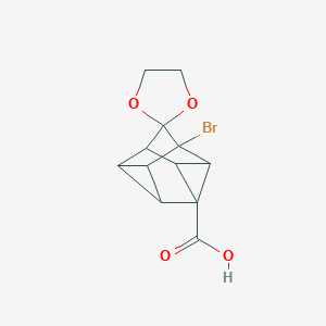 1-Bromospiro(pentacyclo[3.3.1.0~2,4~.0~3,7~.0~6,8~]nonane-9,2'-[1,3]-dioxolane)-3-carboxylic acid