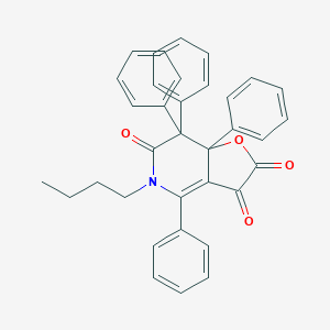 5-butyl-4,7,7,7a-tetraphenyl-7,7a-dihydrofuro[3,2-c]pyridine-2,3,6(5H)-trione