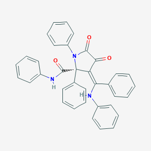 4-hydroxy-5-oxo-N,1,2-triphenyl-3-[phenyl(phenylimino)methyl]-2,5-dihydro-1H-pyrrole-2-carboxamide