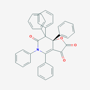 molecular formula C37H25NO4 B371843 4,5,7,7,7a-pentaphenyl-7,7a-dihydrofuro[3,2-c]pyridine-2,3,6(5H)-trione 