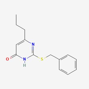 molecular formula C14H16N2OS B3718481 2-(Benzylthio)-6-propylpyrimidin-4(1H)-one CAS No. 53760-57-9