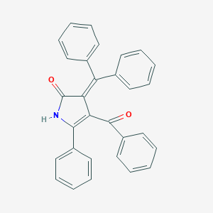 molecular formula C30H21NO2 B371850 4-benzoyl-3-(diphenylmethylene)-5-phenyl-1,3-dihydro-2H-pyrrol-2-one 