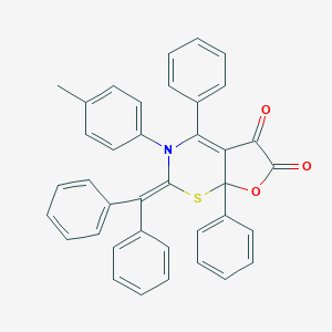 2-(diphenylmethylene)-3-(4-methylphenyl)-4,7a-diphenyl-3,7a-dihydro-2H-furo[3,2-e][1,3]thiazine-5,6-dione