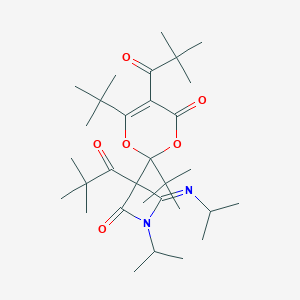 molecular formula C31H50N2O6 B371853 2,6-Di-tert-butyl-5-pivaloyl-2-[1-isopropyl-4-(isopropylimino)-2-oxo-3-pivaloylazetidin-3-yl]-4H-1,3-dioxin-4-one 