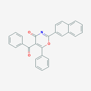 molecular formula C27H17NO3 B371854 5-benzoyl-2-(2-naphthyl)-6-phenyl-4H-1,3-oxazin-4-one 
