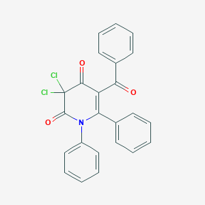 molecular formula C24H15Cl2NO3 B371857 5-benzoyl-3,3-dichloro-1,6-diphenyl-2,4(1H,3H)-pyridinedione 