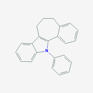 molecular formula C23H19N B371861 12-Phenyl-5,6,7,12-tetrahydrobenzo[6,7]cyclohepta[1,2-b]indole 