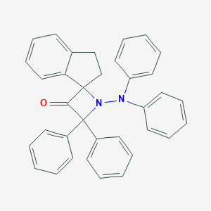 molecular formula C35H28N2O B371865 1-(Diphenylamino)-2,2-diphenyl-spiro[azetidine-4,1'-indane]-3-one 