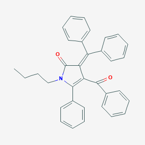molecular formula C34H29NO2 B371868 4-benzoyl-1-butyl-3-(diphenylmethylene)-5-phenyl-1,3-dihydro-2H-pyrrol-2-one 