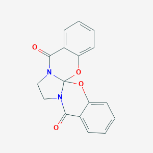 molecular formula C17H12N2O4 B371870 7,8-dihydro-5H,10H-[1,3]benzoxazino[2',3':2,3]imidazo[2,1-b][1,3]benzoxazine-5,10-dione 