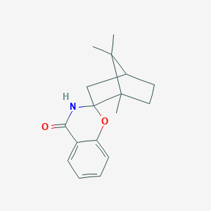 molecular formula C17H21NO2 B371874 1',7',7'-trimethyl-2,3-dihydrospiro(4H-1,3-benzoxazine-2,2'-bicyclo[2.2.1]heptane)-4-one 
