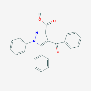 molecular formula C23H16N2O3 B371883 4-benzoyl-1,5-diphenyl-1H-pyrazole-3-carboxylic acid CAS No. 106230-15-3