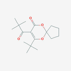 molecular formula C17H26O4 B371886 9-Tert-butyl-8-(2,2-dimethylpropanoyl)-6,10-dioxaspiro[4.5]dec-8-en-7-one 