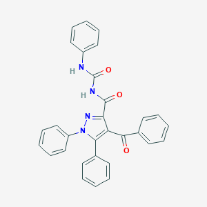 molecular formula C30H22N4O3 B371894 N-[(4-benzoyl-1,5-diphenyl-1H-pyrazol-3-yl)carbonyl]-N'-phenylurea 