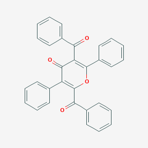 molecular formula C31H20O4 B371895 2,5-dibenzoyl-3,6-diphenyl-4H-pyran-4-one 