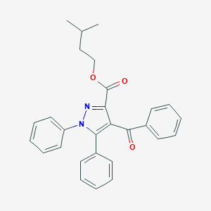 molecular formula C28H26N2O3 B371897 isopentyl 4-benzoyl-1,5-diphenyl-1H-pyrazole-3-carboxylate 