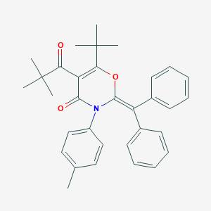 molecular formula C33H35NO3 B371898 3-(4-Methylphenyl)-5-pivaloyl-6-tert-butyl-2-(alpha-phenylbenzylidene)-2H-1,3-oxazin-4(3H)-one 