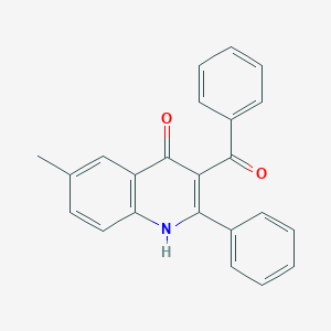 molecular formula C23H17NO2 B371901 3-benzoyl-6-methyl-2-phenyl-1H-quinolin-4-one CAS No. 90140-38-8