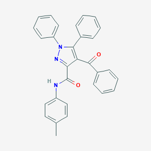 molecular formula C30H23N3O2 B371904 N-(p-Tolyl)-1,5-diphenyl-4-benzoyl-1H-pyrazole-3-carboxamide 