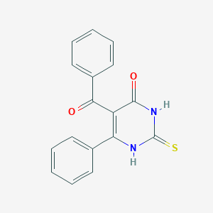 molecular formula C17H12N2O2S B371906 5-benzoyl-6-phenyl-2-thioxo-2,3-dihydro-4(1H)-pyrimidinone 
