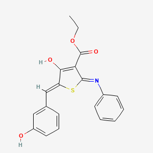 molecular formula C20H17NO4S B3719106 Ethyl (Z)-5-(3-hydroxybenzylidene)-4-oxo-2-(phenylamino)-4,5-dihydrothiophene-3-carboxylate CAS No. 297159-83-2