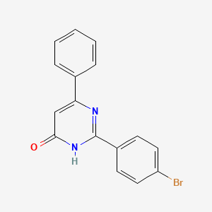 molecular formula C16H11BrN2O B3719181 2-(4-Bromophenyl)-6-phenylpyrimidin-4-ol 