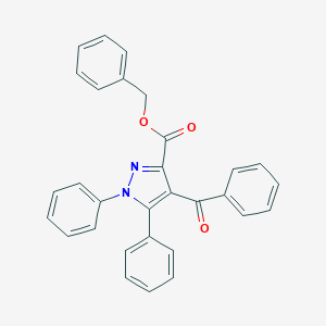 molecular formula C30H22N2O3 B371923 benzyl 4-benzoyl-1,5-diphenyl-1H-pyrazole-3-carboxylate 