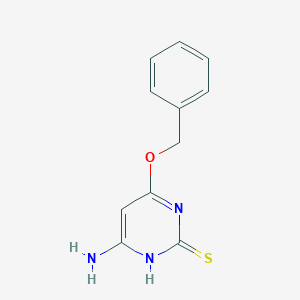 molecular formula C11H11N3OS B371924 4-amino-6-(benzyloxy)-2(3H)-pyrimidinethione 