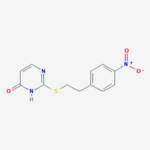 molecular formula C12H11N3O3S B371929 2-[(2-{4-nitrophenyl}ethyl)sulfanyl]-4(3H)-pyrimidinone 