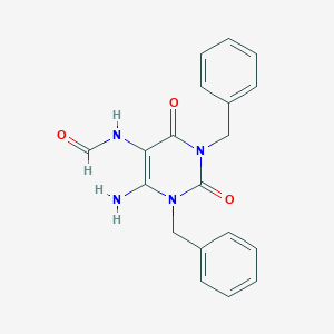 molecular formula C19H18N4O3 B371931 6-Amino-1,3-dibenzyl-2,4-dioxo-1,2,3,4-tetrahydro-5-pyrimidinylformamide 