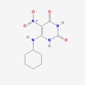 molecular formula C10H14N4O4 B371933 6-(cyclohexylamino)-5-nitro-2,4(1H,3H)-pyrimidinedione 