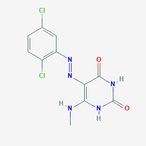 molecular formula C11H9Cl2N5O2 B371947 5-[(2,5-dichlorophenyl)diazenyl]-6-(methylamino)-2,4(1H,3H)-pyrimidinedione 