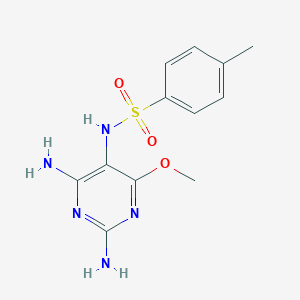 molecular formula C12H15N5O3S B371954 N-(2,4-diamino-6-methoxy-5-pyrimidinyl)-4-methylbenzenesulfonamide 