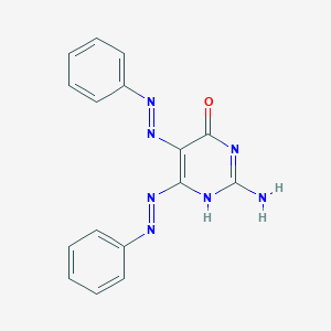 molecular formula C16H13N7O B371956 2-amino-5,6-bis(phenyldiazenyl)-1H-pyrimidin-4-one 