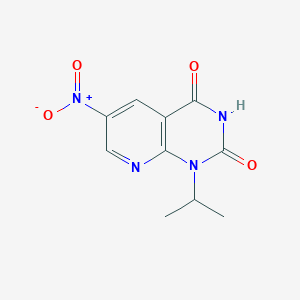 molecular formula C10H10N4O4 B371960 6-nitro-1-isopropylpyrido[2,3-d]pyrimidine-2,4(1H,3H)-dione 